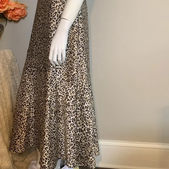 🐆 💛🖤Stylish Chico's Leopard print Maxi Skirt 00 - Picture 5 of 9